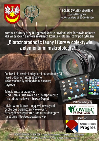 Konkurs Fotograficzny – „Bioróżnorodność fauny i flory w obiektywie z elementami makrofotografii”