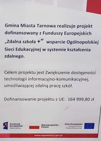 Laptopy z programu &quot;Zdalna szkoła +&quot;