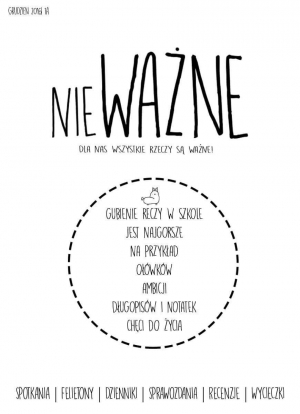 &quot;Nie - Ważne&quot; - projekty okładki publikacji kl. 1a