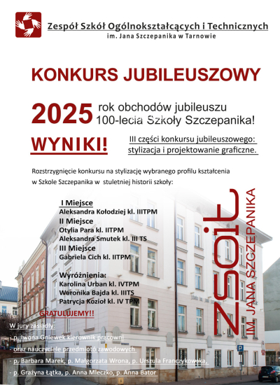 Wyniki konkursu jubileuszowego - Etap III Stylizacja i projektowanie graficzne