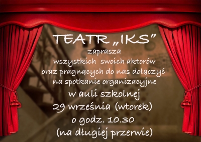 Teatr IKS zaprasza do współpracy